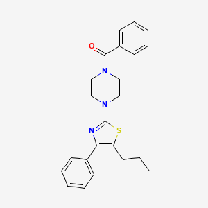 molecular formula C23H25N3OS B5176848 1-benzoyl-4-(4-phenyl-5-propyl-1,3-thiazol-2-yl)piperazine 