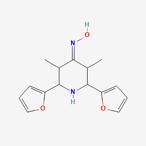 molecular formula C15H18N2O3 B5176851 2,6-di-2-furyl-3,5-dimethyl-4-piperidinone oxime 