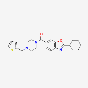 2-cyclohexyl-6-{[4-(2-thienylmethyl)-1-piperazinyl]carbonyl}-1,3-benzoxazole