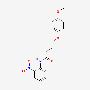 molecular formula C17H18N2O5 B5176874 4-(4-methoxyphenoxy)-N-(2-nitrophenyl)butanamide 