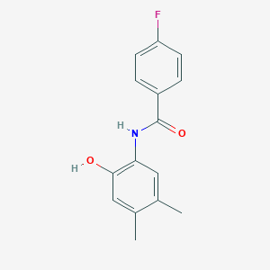 molecular formula C15H14FNO2 B5176883 4-fluoro-N-(2-hydroxy-4,5-dimethylphenyl)benzamide 