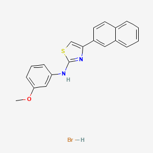 molecular formula C20H17BrN2OS B5176913 N-(3-methoxyphenyl)-4-(2-naphthyl)-1,3-thiazol-2-amine hydrobromide 