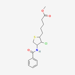 methyl 5-[4-(benzoylamino)-3-chlorotetrahydro-2-thienyl]pentanoate