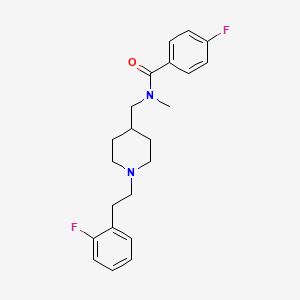 4-fluoro-N-({1-[2-(2-fluorophenyl)ethyl]-4-piperidinyl}methyl)-N-methylbenzamide