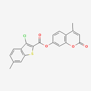 4-methyl-2-oxo-2H-chromen-7-yl 3-chloro-6-methyl-1-benzothiophene-2-carboxylate