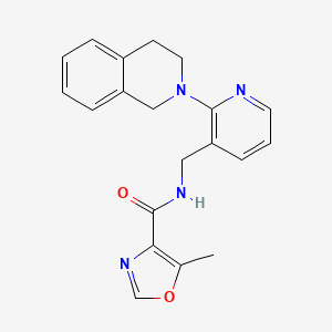 N-{[2-(3,4-dihydro-2(1H)-isoquinolinyl)-3-pyridinyl]methyl}-5-methyl-1,3-oxazole-4-carboxamide