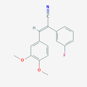 molecular formula C17H14FNO2 B5176963 3-(3,4-dimethoxyphenyl)-2-(3-fluorophenyl)acrylonitrile 