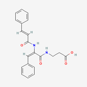 molecular formula C21H20N2O4 B5176970 N-[2-(cinnamoylamino)-3-phenylacryloyl]-beta-alanine 
