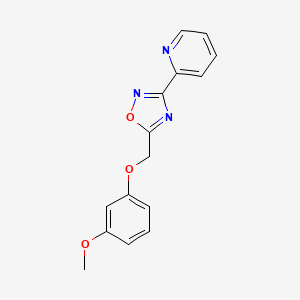 2-{5-[(3-methoxyphenoxy)methyl]-1,2,4-oxadiazol-3-yl}pyridine