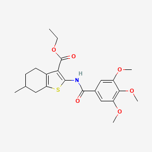 ethyl 6-methyl-2-[(3,4,5-trimethoxybenzoyl)amino]-4,5,6,7-tetrahydro-1-benzothiophene-3-carboxylate