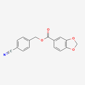 molecular formula C16H11NO4 B5177040 4-cyanobenzyl 1,3-benzodioxole-5-carboxylate 