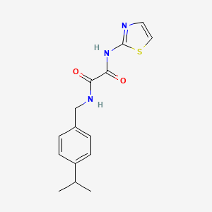 molecular formula C15H17N3O2S B5177052 N-(4-isopropylbenzyl)-N'-1,3-thiazol-2-ylethanediamide 