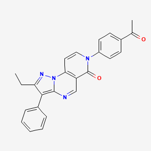 molecular formula C25H20N4O2 B5177053 7-(4-acetylphenyl)-2-ethyl-3-phenylpyrazolo[1,5-a]pyrido[3,4-e]pyrimidin-6(7H)-one 