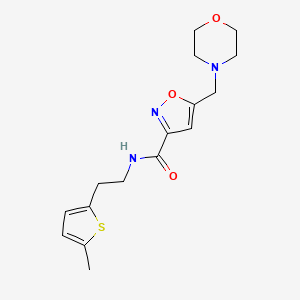 N-[2-(5-methyl-2-thienyl)ethyl]-5-(4-morpholinylmethyl)-3-isoxazolecarboxamide