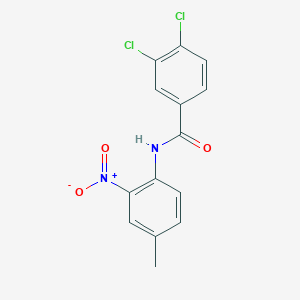 molecular formula C14H10Cl2N2O3 B5177094 3,4-dichloro-N-(4-methyl-2-nitrophenyl)benzamide 