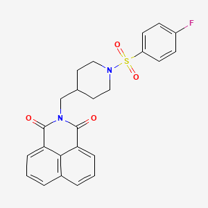 molecular formula C24H21FN2O4S B5177111 2-({1-[(4-fluorophenyl)sulfonyl]-4-piperidinyl}methyl)-1H-benzo[de]isoquinoline-1,3(2H)-dione 