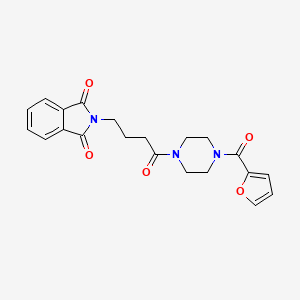 molecular formula C21H21N3O5 B5177121 2-{4-[4-(2-furoyl)-1-piperazinyl]-4-oxobutyl}-1H-isoindole-1,3(2H)-dione 