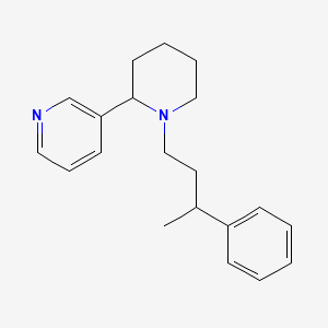molecular formula C20H26N2 B5177135 3-[1-(3-phenylbutyl)-2-piperidinyl]pyridine 
