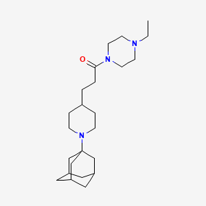 molecular formula C24H41N3O B5177200 1-{3-[1-(1-adamantyl)-4-piperidinyl]propanoyl}-4-ethylpiperazine 
