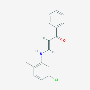 molecular formula C16H14ClNO B5177226 3-[(5-chloro-2-methylphenyl)amino]-1-phenyl-2-propen-1-one 