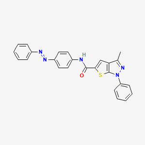 3-methyl-1-phenyl-N-[4-(phenyldiazenyl)phenyl]-1H-thieno[2,3-c]pyrazole-5-carboxamide