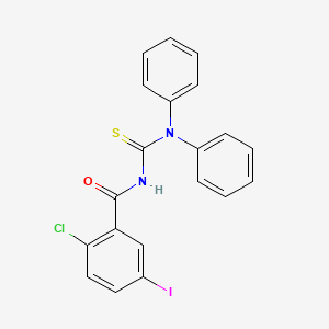 molecular formula C20H14ClIN2OS B5177232 2-chloro-N-[(diphenylamino)carbonothioyl]-5-iodobenzamide 