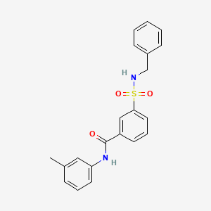 molecular formula C21H20N2O3S B5177234 3-[(benzylamino)sulfonyl]-N-(3-methylphenyl)benzamide 