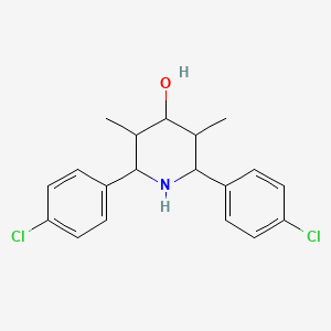 molecular formula C19H21Cl2NO B5177246 2,6-bis(4-chlorophenyl)-3,5-dimethyl-4-piperidinol 