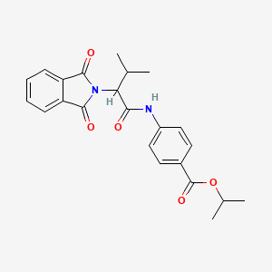 molecular formula C23H24N2O5 B5177253 isopropyl 4-{[2-(1,3-dioxo-1,3-dihydro-2H-isoindol-2-yl)-3-methylbutanoyl]amino}benzoate 