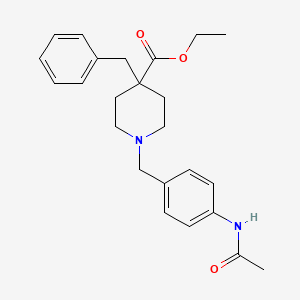 ethyl 1-[4-(acetylamino)benzyl]-4-benzyl-4-piperidinecarboxylate