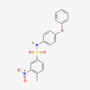 molecular formula C19H16N2O5S B5177276 4-methyl-3-nitro-N-(4-phenoxyphenyl)benzenesulfonamide 