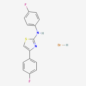 molecular formula C15H11BrF2N2S B5177280 N,4-bis(4-fluorophenyl)-1,3-thiazol-2-amine hydrobromide 