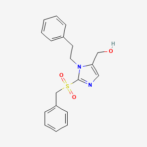 molecular formula C19H20N2O3S B5177308 [2-(benzylsulfonyl)-1-(2-phenylethyl)-1H-imidazol-5-yl]methanol 