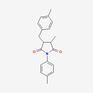 molecular formula C20H21NO2 B5177318 3-methyl-4-(4-methylbenzyl)-1-(4-methylphenyl)-2,5-pyrrolidinedione 