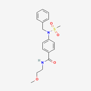 4-[benzyl(methylsulfonyl)amino]-N-(2-methoxyethyl)benzamide