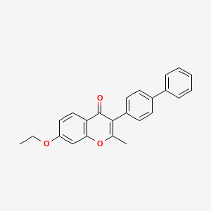 molecular formula C24H20O3 B5177354 3-(4-biphenylyl)-7-ethoxy-2-methyl-4H-chromen-4-one 