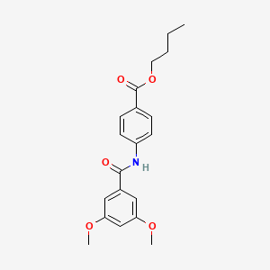 molecular formula C20H23NO5 B5177361 butyl 4-[(3,5-dimethoxybenzoyl)amino]benzoate 