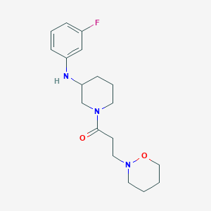 N-(3-fluorophenyl)-1-[3-(1,2-oxazinan-2-yl)propanoyl]-3-piperidinamine