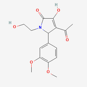 4-acetyl-5-(3,4-dimethoxyphenyl)-3-hydroxy-1-(2-hydroxyethyl)-1,5-dihydro-2H-pyrrol-2-one