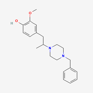 molecular formula C21H28N2O2 B5177391 4-[2-(4-benzyl-1-piperazinyl)propyl]-2-methoxyphenol 