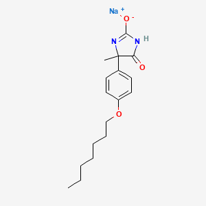 sodium 5-[4-(heptyloxy)phenyl]-5-methyl-4-oxo-4,5-dihydro-1H-imidazol-2-olate