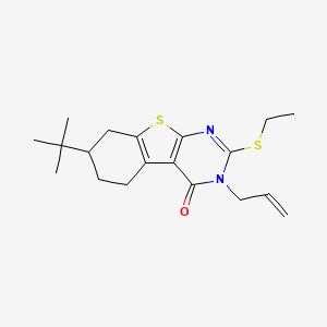 3-allyl-7-tert-butyl-2-(ethylthio)-5,6,7,8-tetrahydro[1]benzothieno[2,3-d]pyrimidin-4(3H)-one