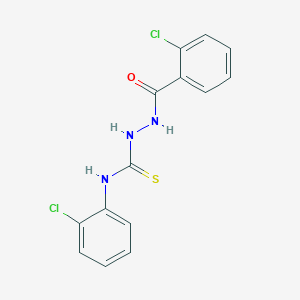 molecular formula C14H11Cl2N3OS B5177416 2-(2-chlorobenzoyl)-N-(2-chlorophenyl)hydrazinecarbothioamide 