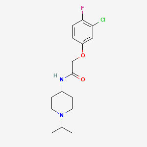 molecular formula C16H22ClFN2O2 B5177441 2-(3-chloro-4-fluorophenoxy)-N-(1-isopropyl-4-piperidinyl)acetamide CAS No. 959239-61-3