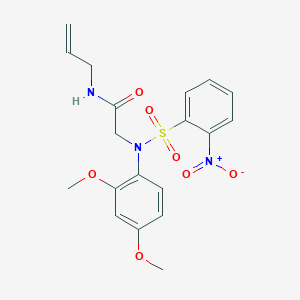 molecular formula C19H21N3O7S B5177448 N~1~-allyl-N~2~-(2,4-dimethoxyphenyl)-N~2~-[(2-nitrophenyl)sulfonyl]glycinamide 