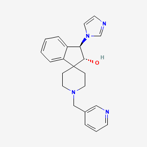 molecular formula C22H24N4O B5177451 (2R*,3R*)-3-(1H-imidazol-1-yl)-1'-(3-pyridinylmethyl)-2,3-dihydrospiro[indene-1,4'-piperidin]-2-ol 