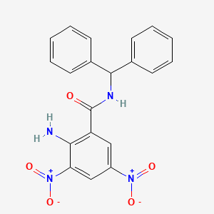 molecular formula C20H16N4O5 B5177488 2-amino-N-(diphenylmethyl)-3,5-dinitrobenzamide 