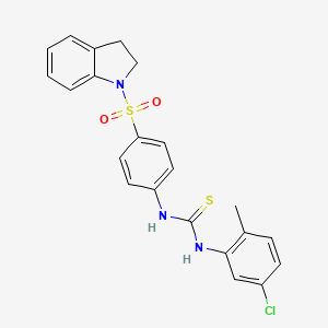 molecular formula C22H20ClN3O2S2 B5177533 N-(5-chloro-2-methylphenyl)-N'-[4-(2,3-dihydro-1H-indol-1-ylsulfonyl)phenyl]thiourea 