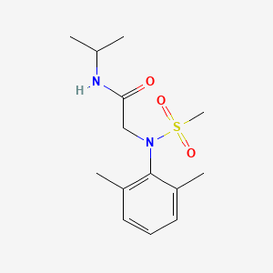 molecular formula C14H22N2O3S B5177536 N~2~-(2,6-dimethylphenyl)-N~1~-isopropyl-N~2~-(methylsulfonyl)glycinamide 