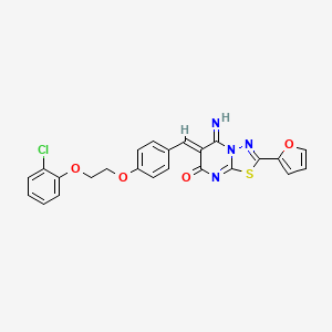 6-{4-[2-(2-chlorophenoxy)ethoxy]benzylidene}-2-(2-furyl)-5-imino-5,6-dihydro-7H-[1,3,4]thiadiazolo[3,2-a]pyrimidin-7-one